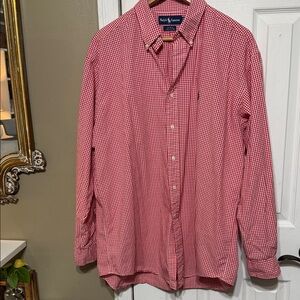 Polo by Ralph Lauren Men's Red Gingham BLAKE Shirt Size Large
